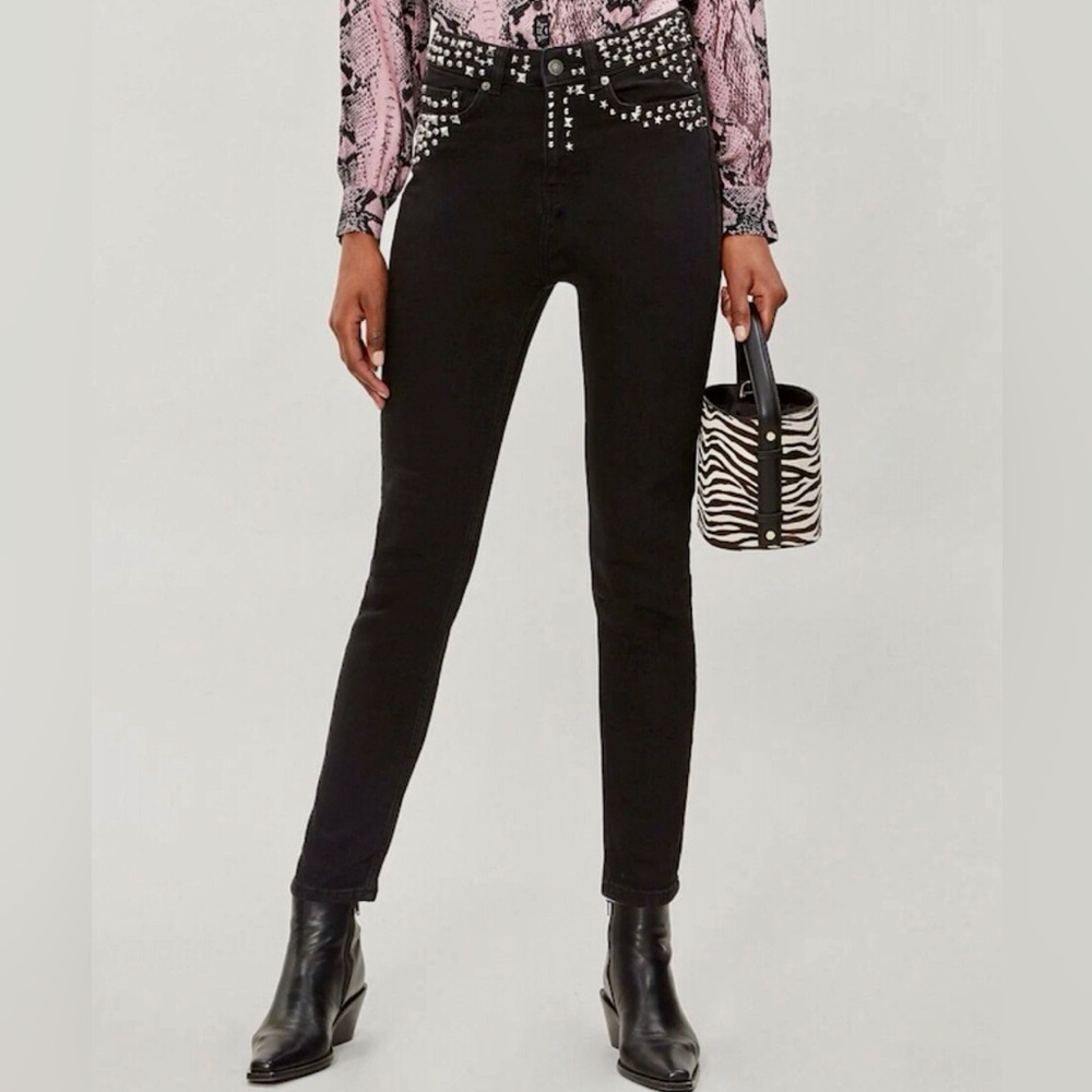 The Kooples Black Studded Skinny Jeans
